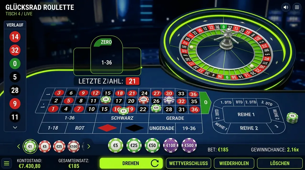 Tischspiele & Poker im Freshbet